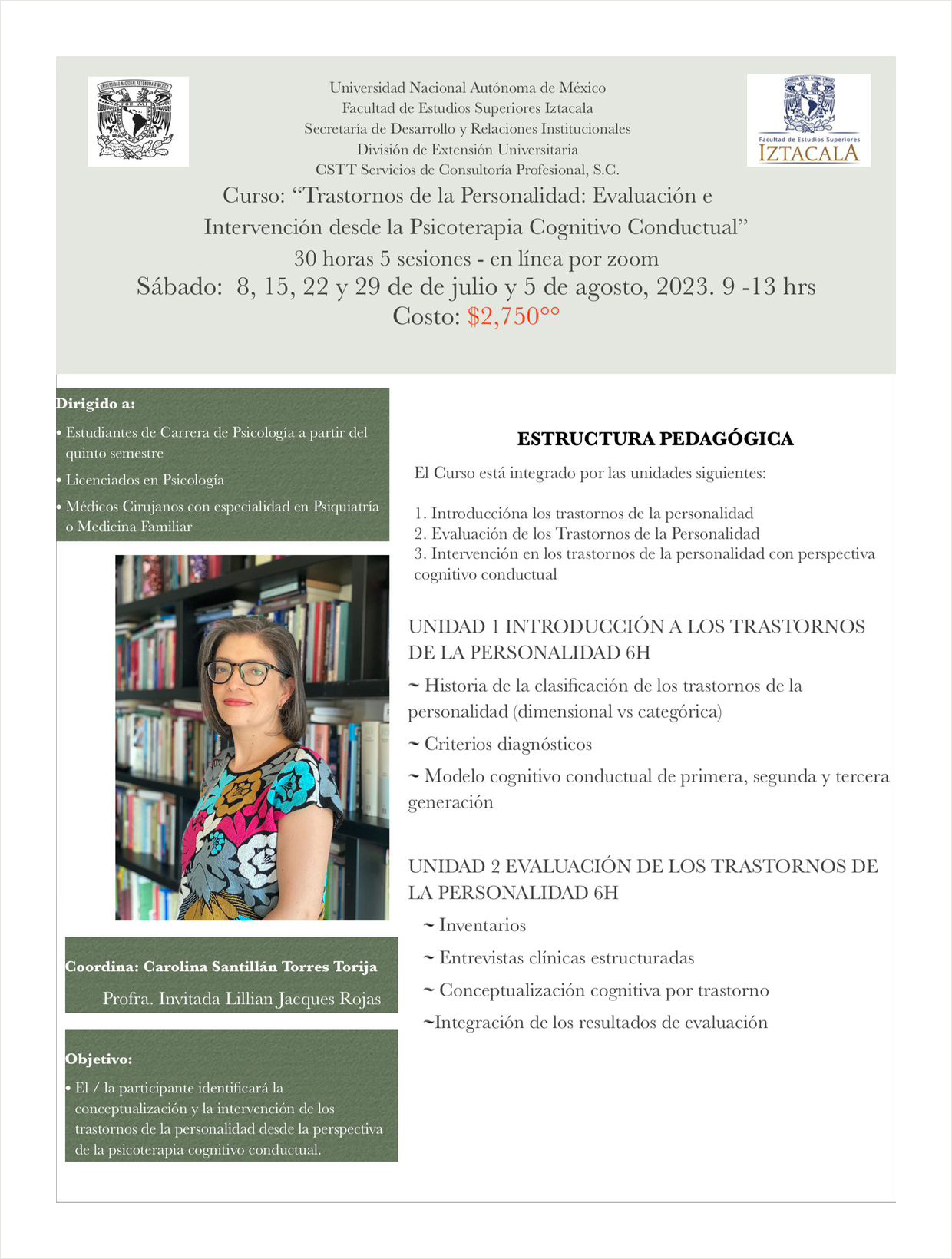 Psicoterapia Dra. Carolina Santillán Torres Torija